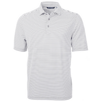 Virtue Eco Pique Stripe Recycled Mens Polo
