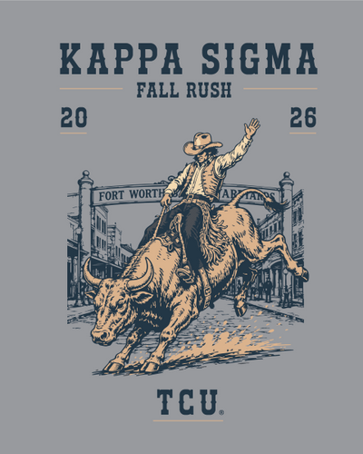 Kappa Sigma TCU Fall Rush 2026 Bull Riding T-Shirt