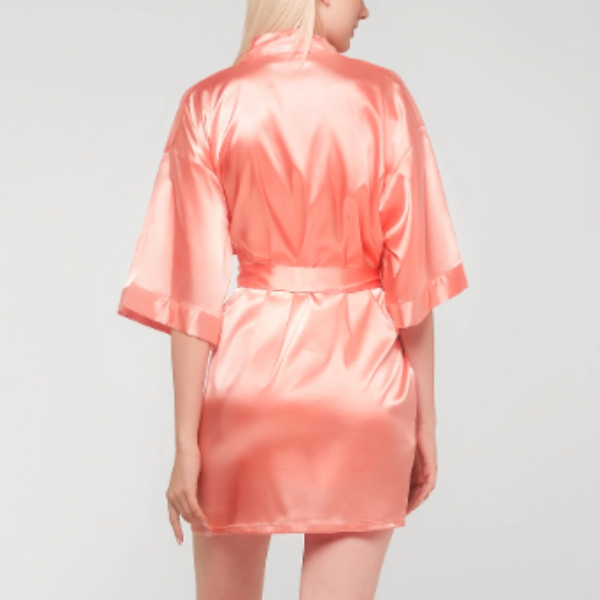 Satin Kimono Short Robe