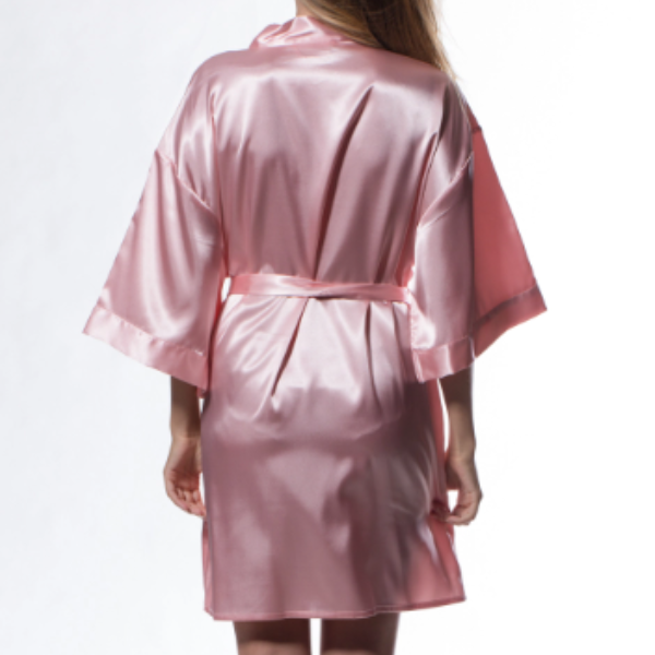 Satin Kimono Short Robe
