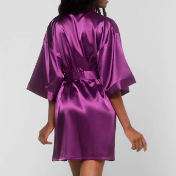 Satin Kimono Short Robe