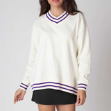 Letterman V-Neck Pullover