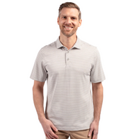 Virtue Eco Pique Stripe Recycled Mens Polo