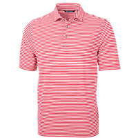 Virtue Eco Pique Stripe Recycled Mens Polo