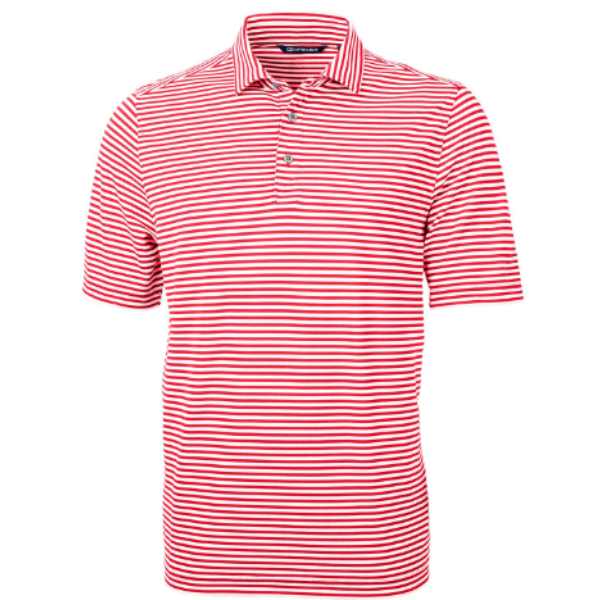 Virtue Eco Pique Stripe Recycled Mens Polo