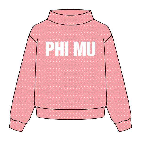 Polka Dot Daydream Full Length Mock Sweatshirt
