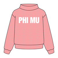 Polka Dot Daydream Full Length Mock Sweatshirt