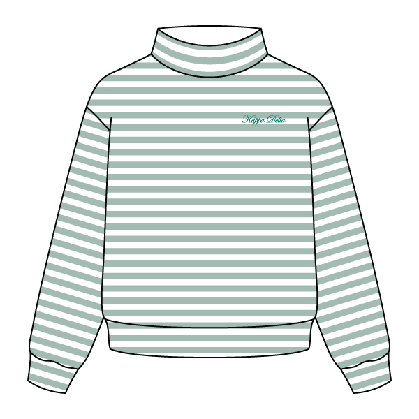 Striped Daydream Full Length Mock Sweatshirt