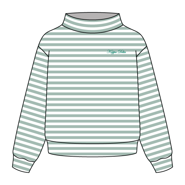 Striped Daydream Full Length Mock Sweatshirt – The Collegiate Lineup