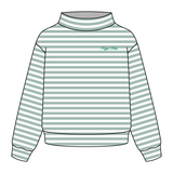 Striped Daydream Full Length Mock Sweatshirt