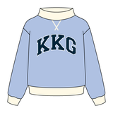 Notched Contrast Full Length Mock Sweatshirt