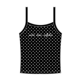 Polka Dot Women's Knit Cami Basic Tank Top