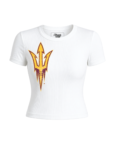 Arizona State University Ribbed Crop Tee