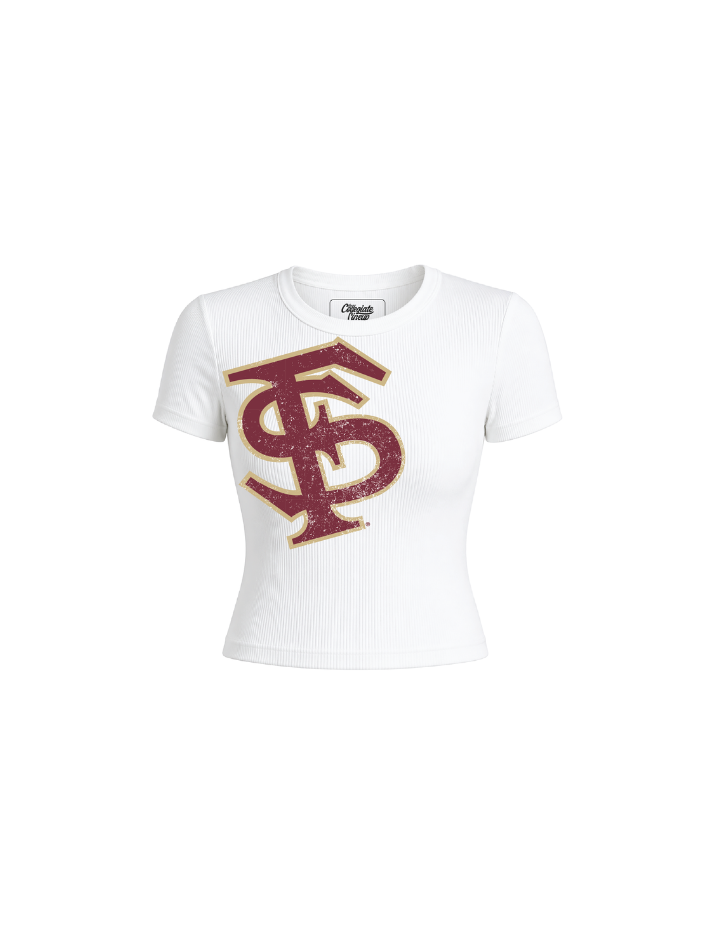 Florida State University Ribbed Crop Tee