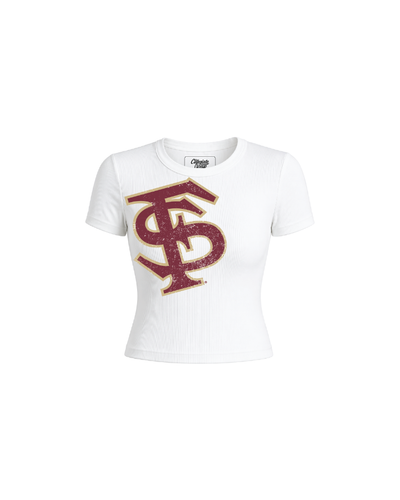 Florida State University Ribbed Crop Tee