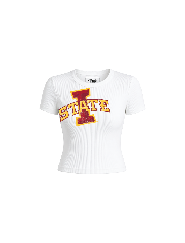 Iowa State University Ribbed Crop Tee