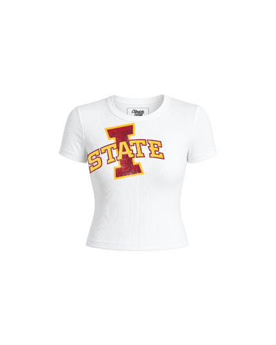 Iowa State University Ribbed Crop Tee