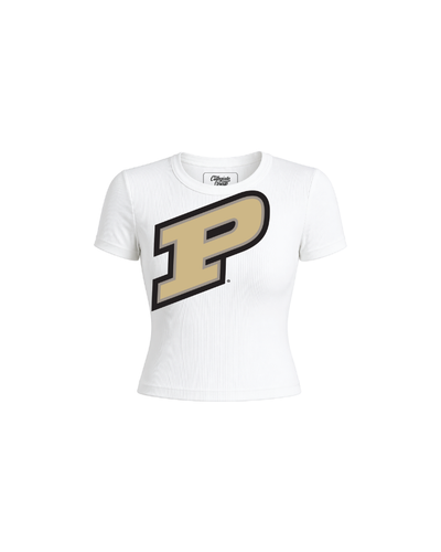Purdue University Ribbed Crop Tee