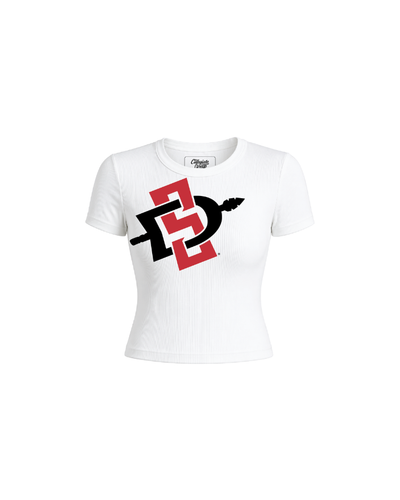 San Diego State University Ribbed Crop Tee