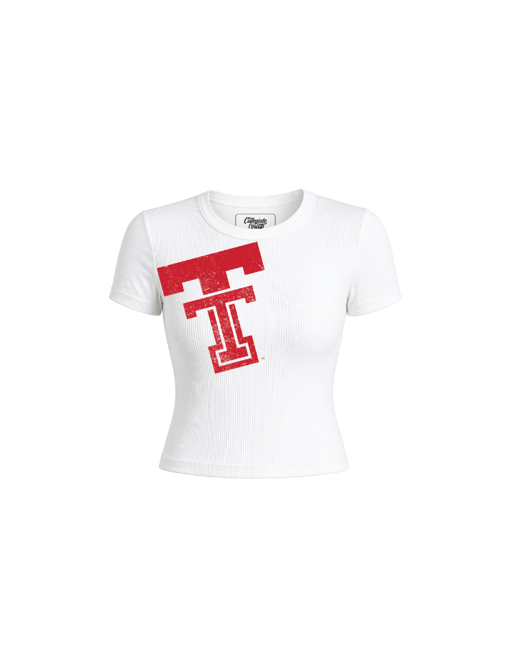 Texas Tech University Ribbed Crop Tee