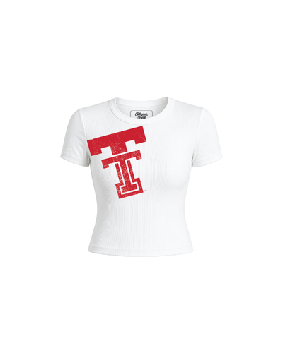 Texas Tech University Ribbed Crop Tee