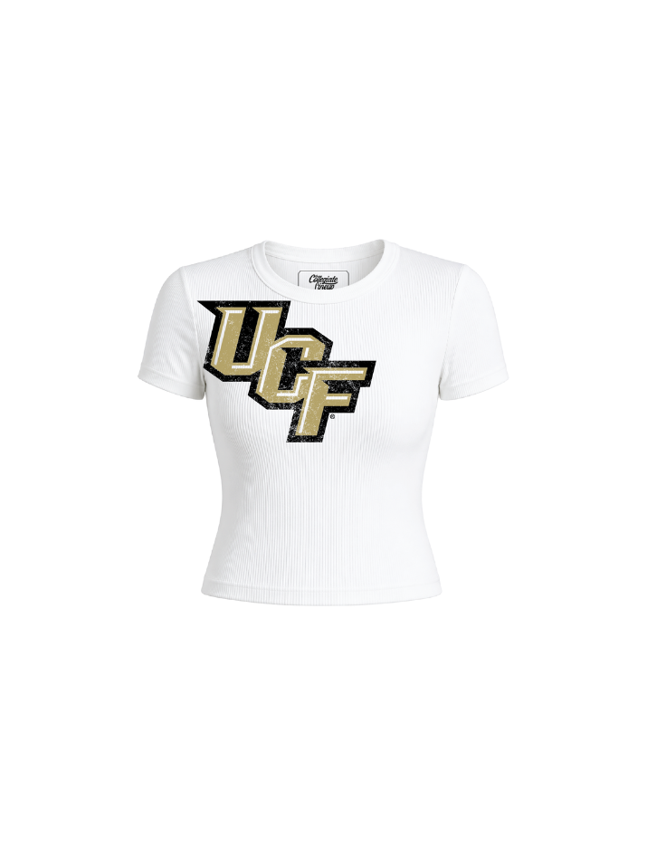 University of Central Florida Ribbed Crop Tee
