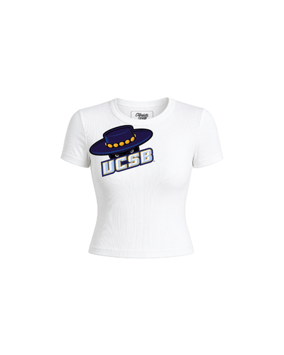 UC Santa Barbara Ribbed Crop Tee