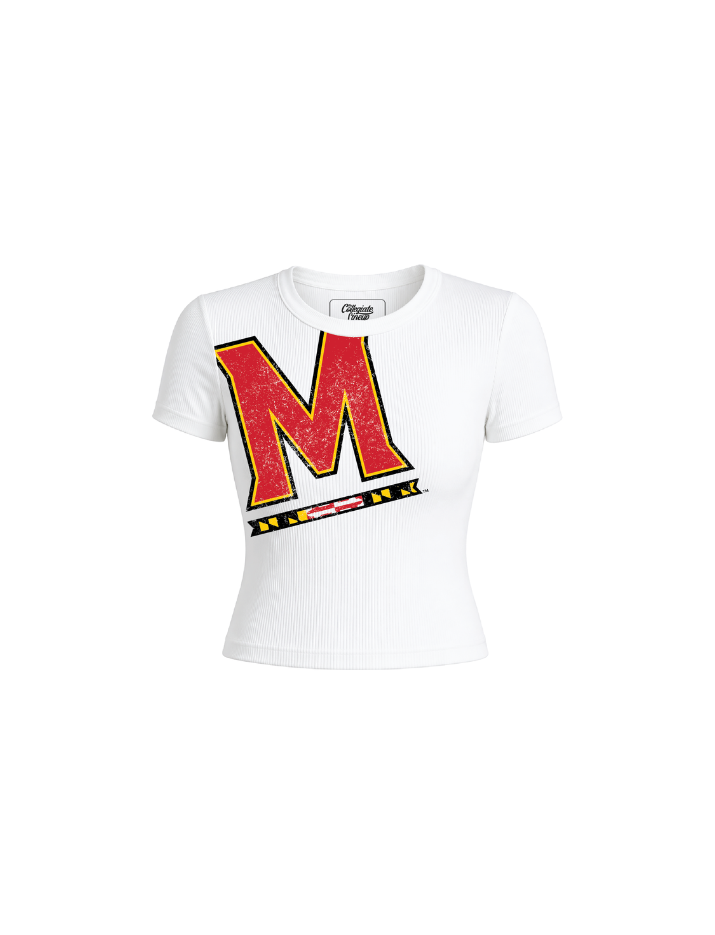 University of Maryland Ribbed Crop Tee