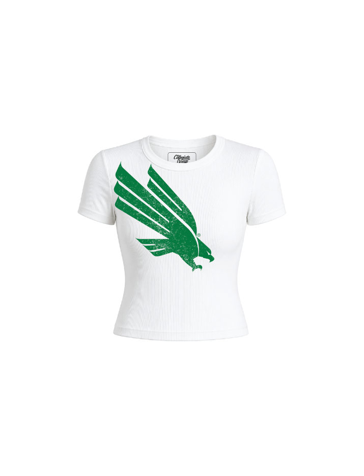 University of North Texas Ribbed Crop Tee