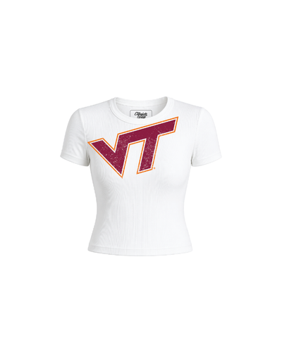 Virginia Tech Ribbed Crop Tee