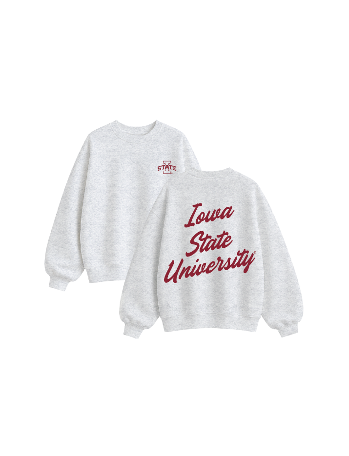 Iowa State University Oversized Fleece Crewneck