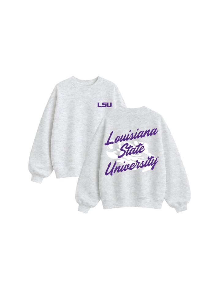 Louisiana State University Oversized Fleece Crewneck