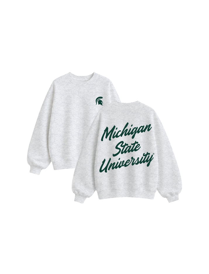 Michigan State University Oversized Fleece Crewneck