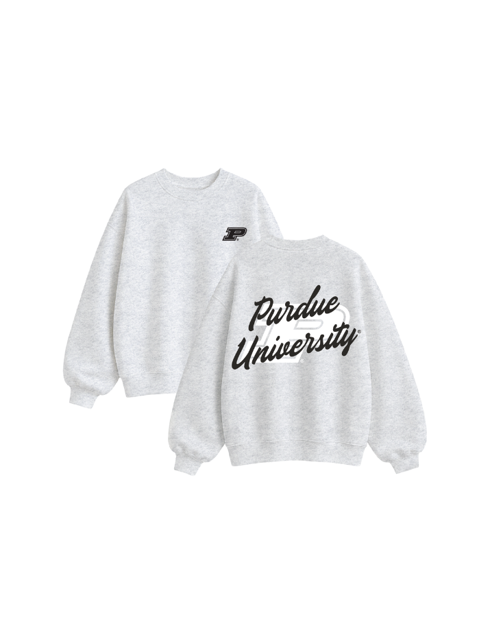 Purdue University Oversized Fleece Crewneck