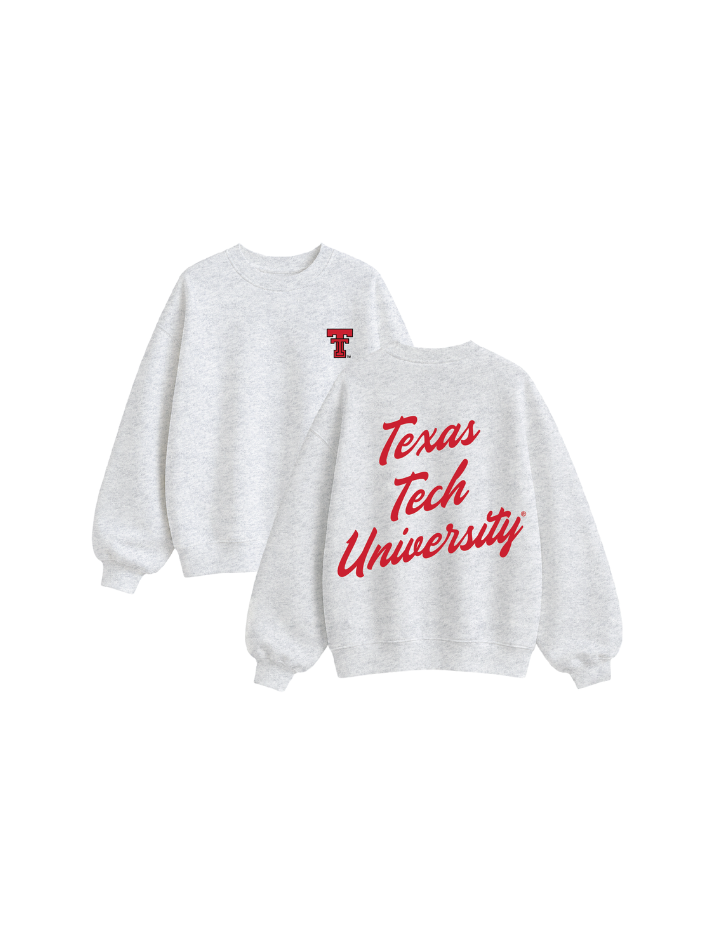 Texas Tech University Oversized Fleece Crewneck