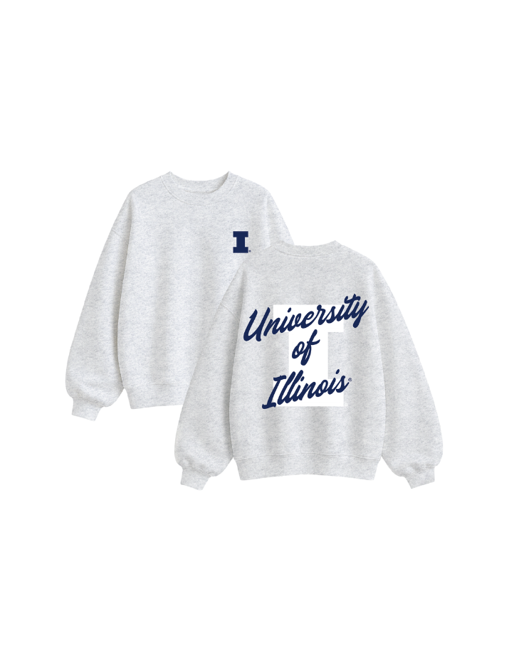 University of Illinois Oversized Fleece Crewneck