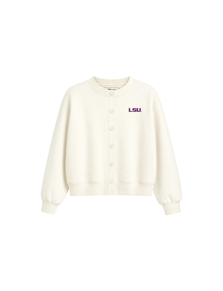 Louisiana State University Button Up Cardigan