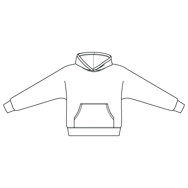 The Drop Cut Fleece Hooded Dolman Sweatshirt