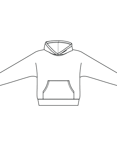 The Drop Cut Fleece Hooded Dolman Sweatshirt