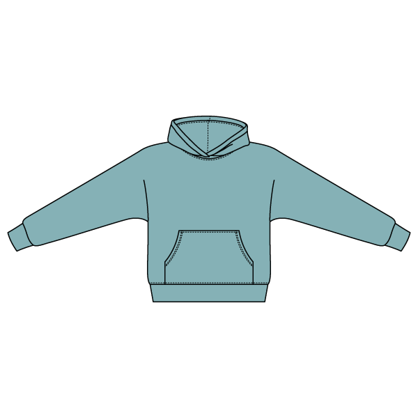 The Drop Cut Fleece Hooded Dolman Sweatshirt