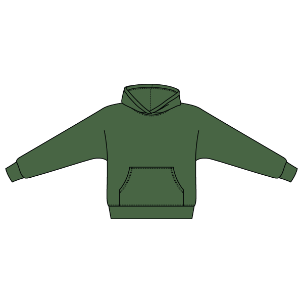 The Drop Cut Fleece Hooded Dolman Sweatshirt
