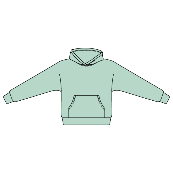The Drop Cut Fleece Hooded Dolman Sweatshirt