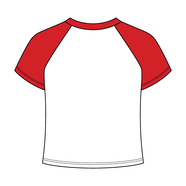Baseball Ribbed Crop Tee