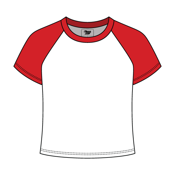 Baseball Ribbed Crop Tee