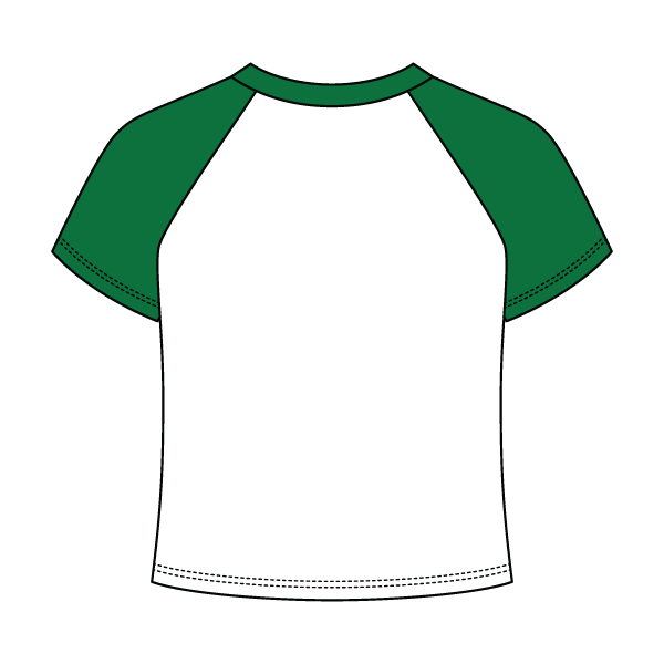 Baseball Ribbed Crop Tee