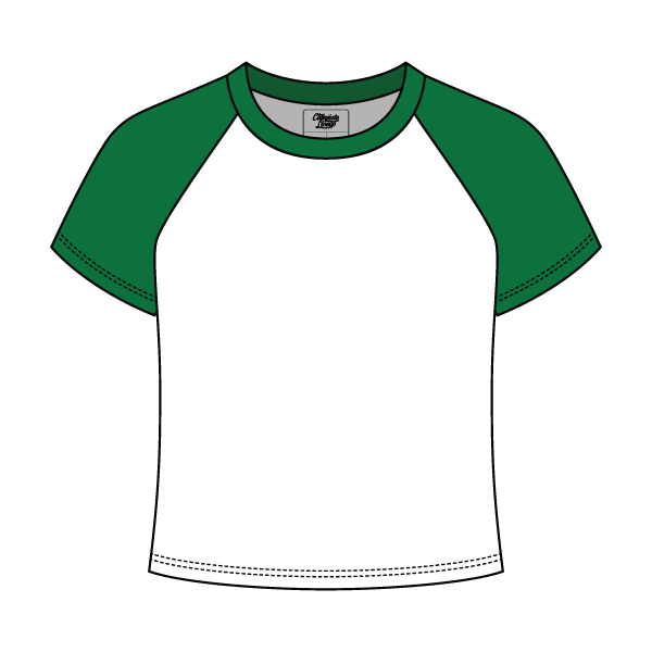 Baseball Ribbed Crop Tee