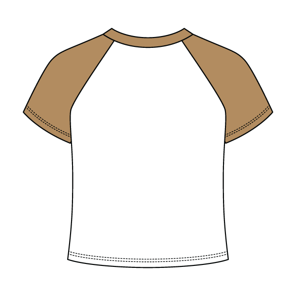 Baseball Ribbed Crop Tee