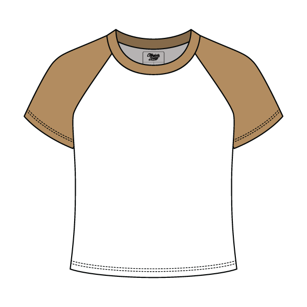 Baseball Ribbed Crop Tee