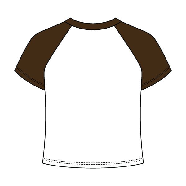 Baseball Ribbed Crop Tee