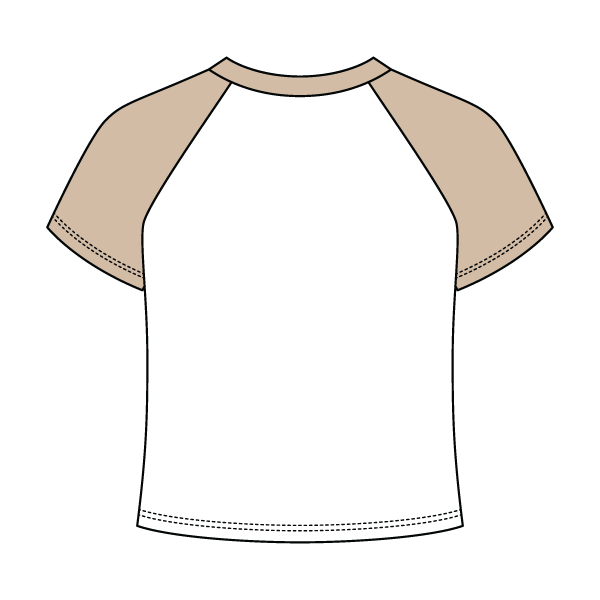 Baseball Ribbed Crop Tee